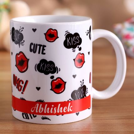 Kiss Love Personalised Mug Covered: Bestsellers Gifts