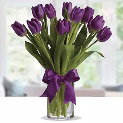 Purple Tulip Arrangement: Tulips 